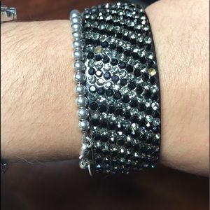 Black and silver bracelet